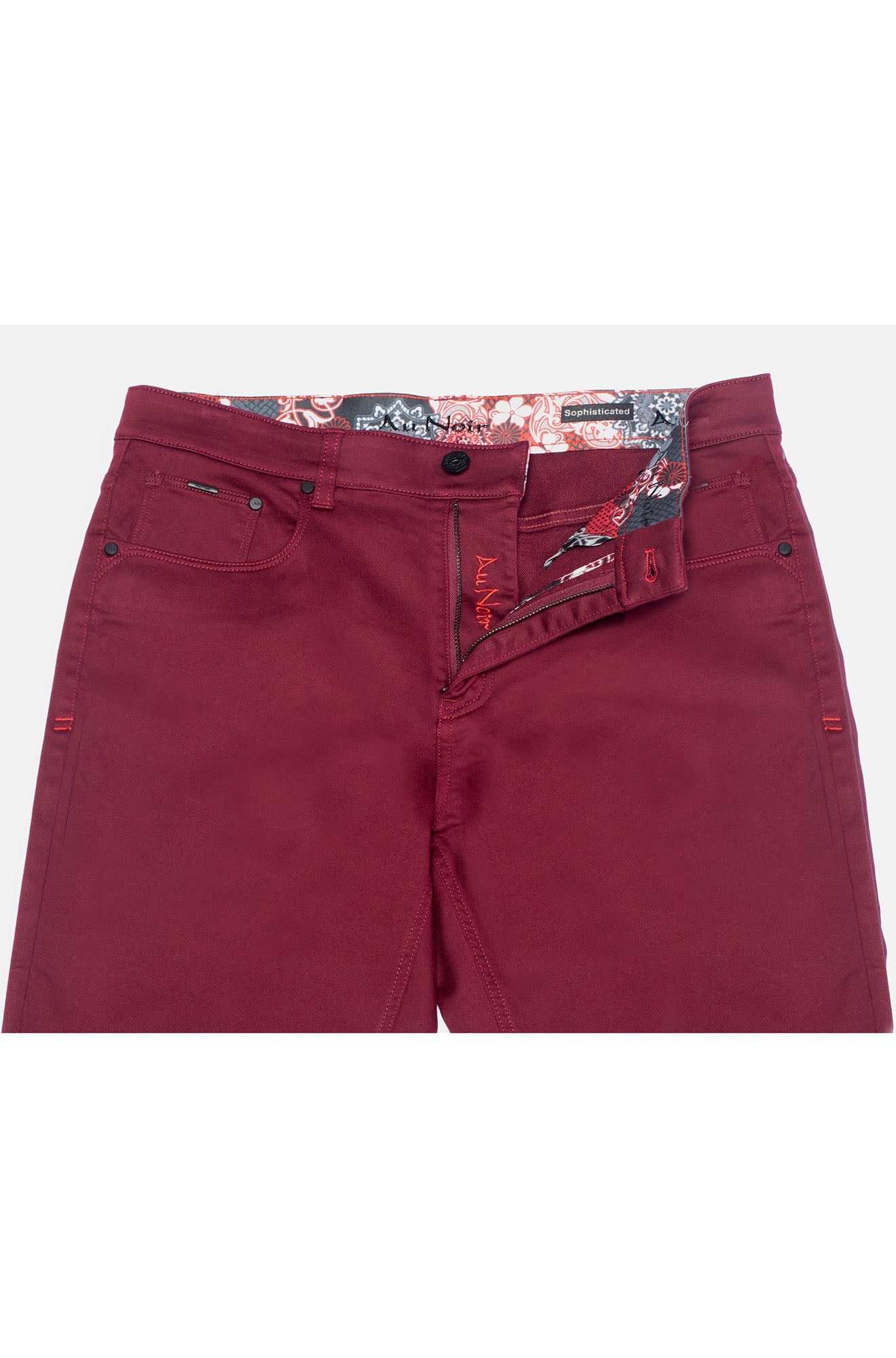 Jeans for men by Au Noir | JOHNNY-SKC Burgundy | Boutique Vvög, complete inventory of the Au Noir brand