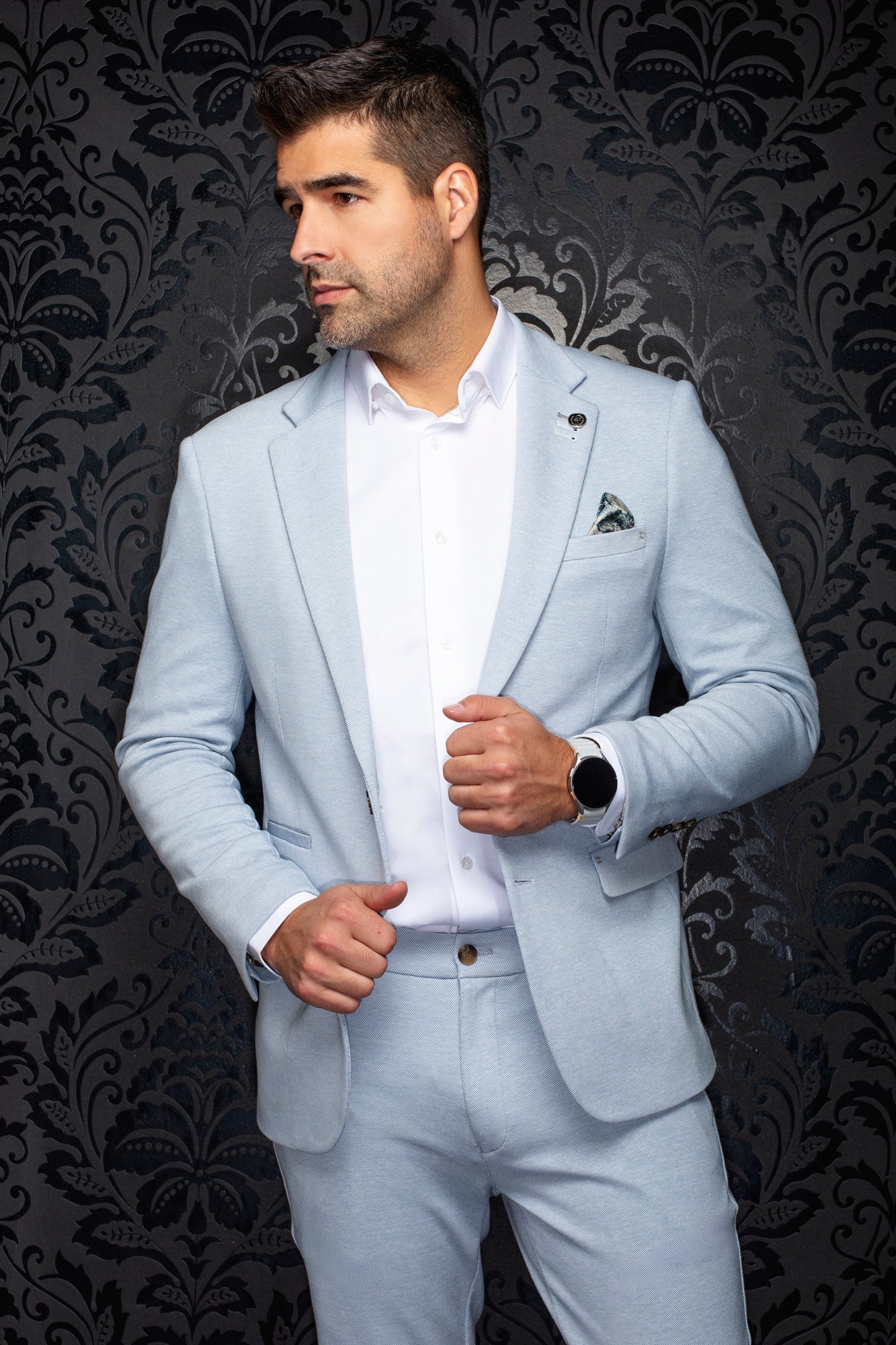 Veston pour homme par Au Noir | KAEL Bleu | Boutique Vvög, inventaire complet de la marque Au Noir