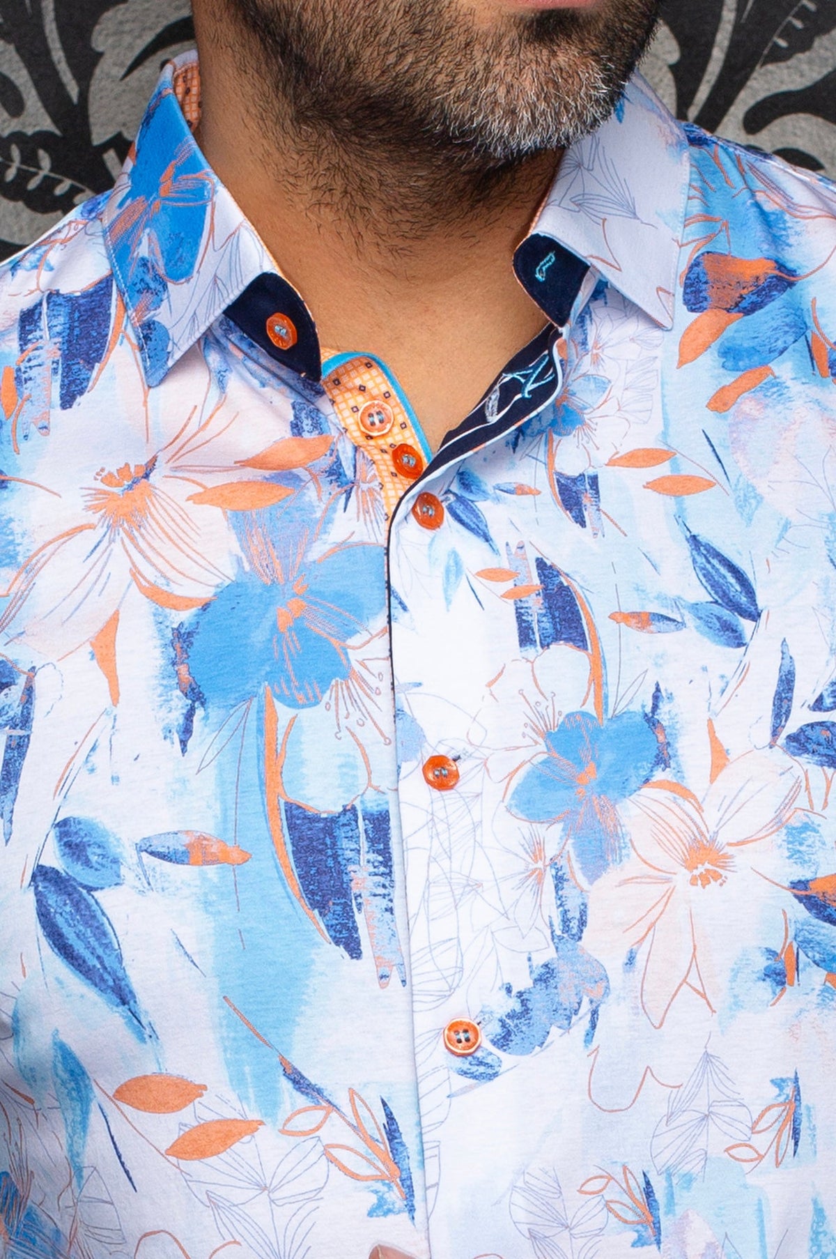 Chemise manches longues en Knit extensible pour homme par Au Noir | LAKESIDE Ciel | Boutique Vvög, inventaire complet de la marque Au Noir