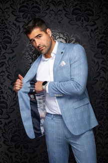 Veston pour homme par Au Noir | LIAM Bleu | Boutique Vvög, inventaire complet de la marque Au Noir