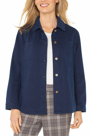 Blouse pour femme par Liverpool | LM1A53QTA Crépuscule bleu marine | Boutique Vvög, vêtements mode pour homme et femme