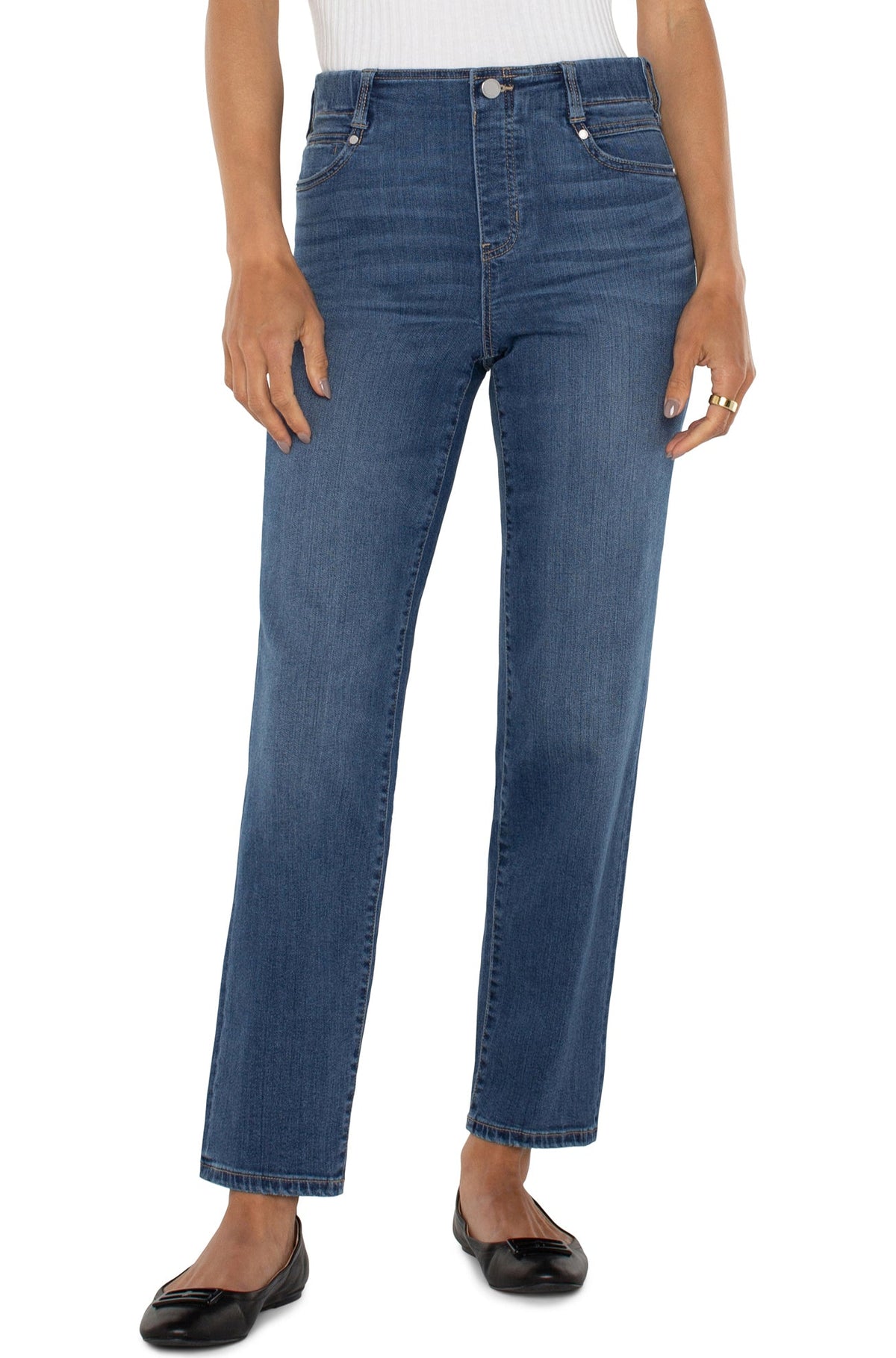 Jeans pour femme par Liverpool | LM2401A4 Sauge | Boutique Vvög, vêtements mode pour homme et femme