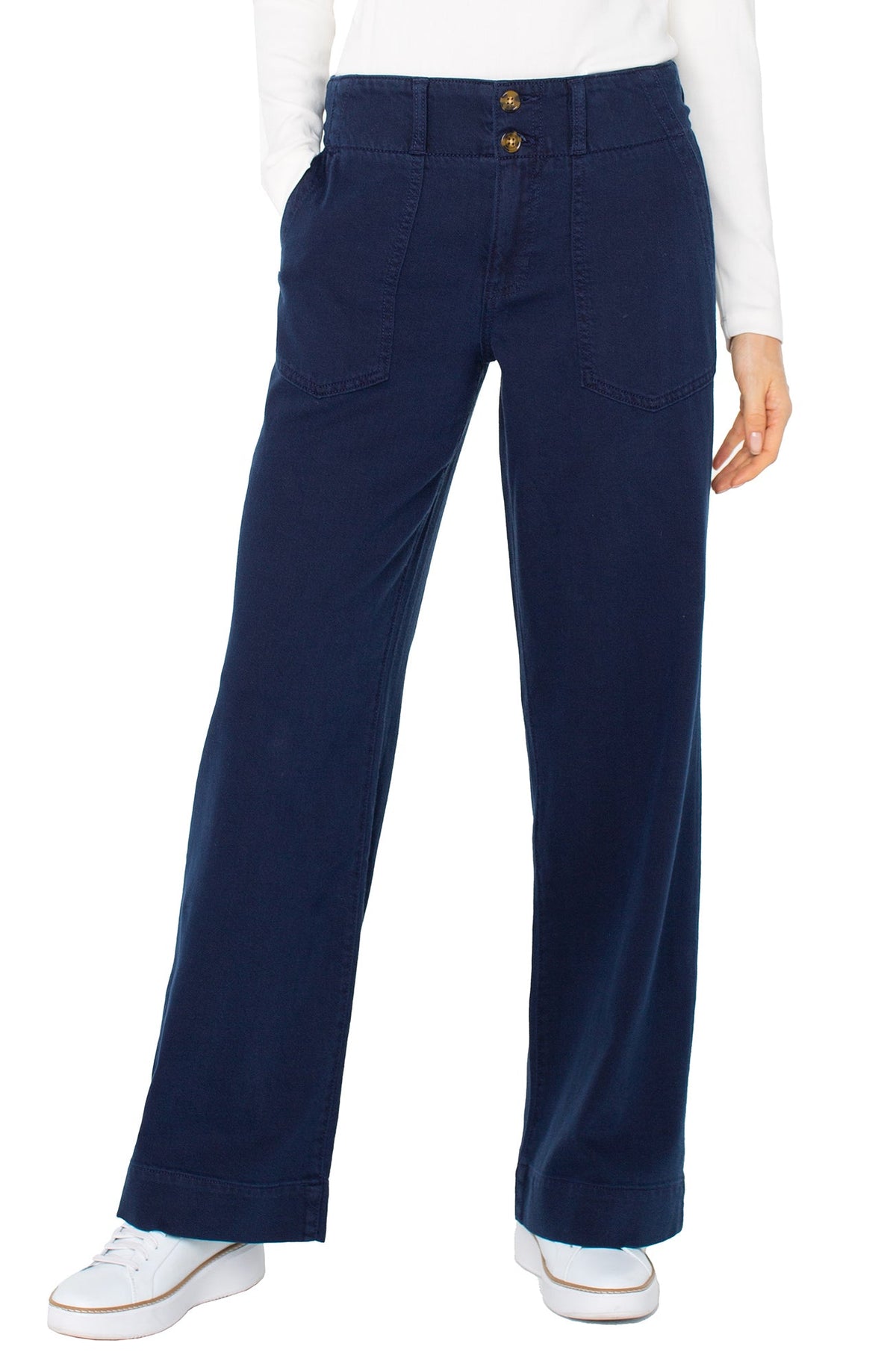 Pantalon pour femme par Liverpool | LM4122QTA Crépuscule bleu marine | Boutique Vvög, vêtements mode pour homme et femme