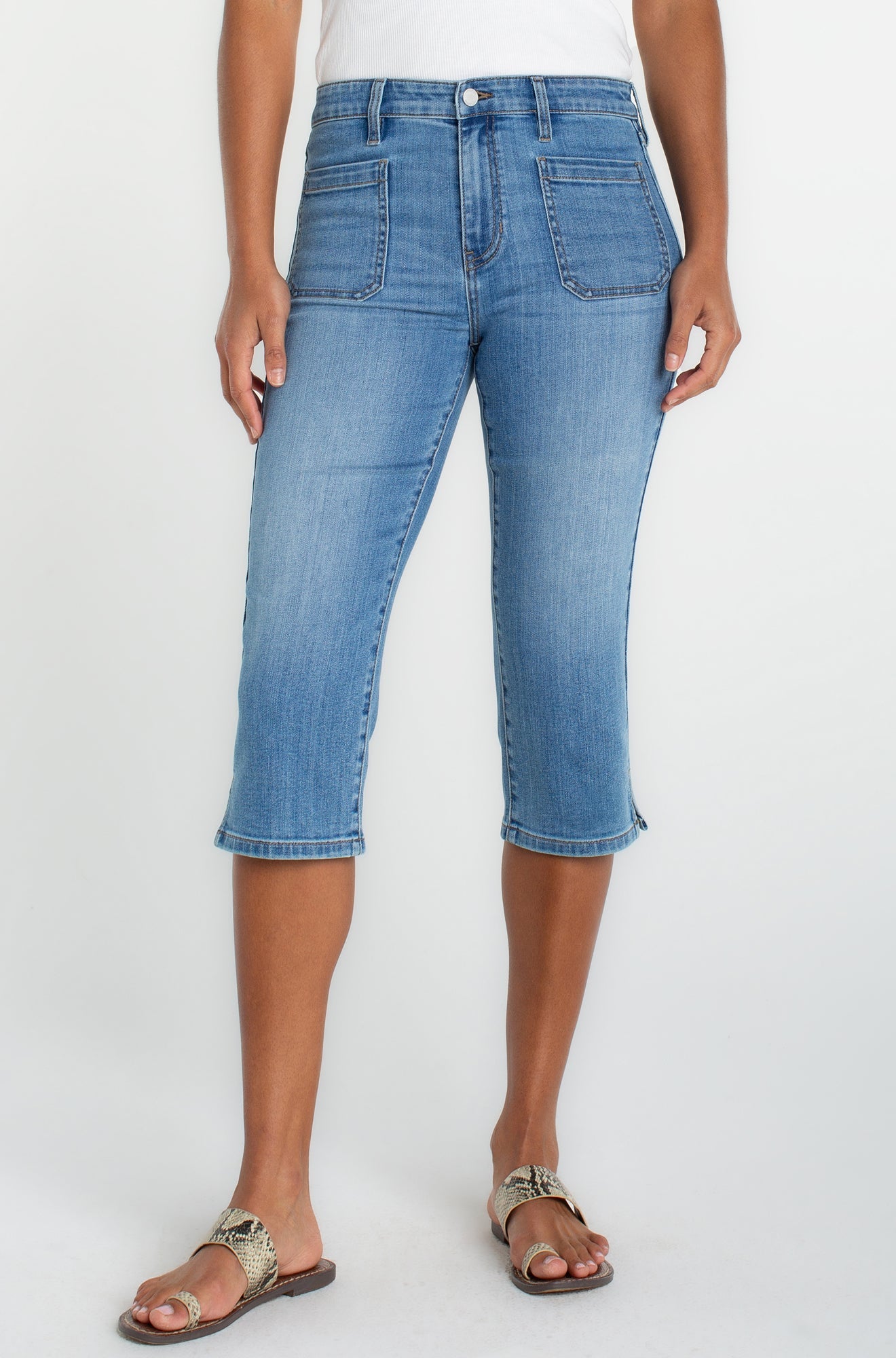 Women's capri pants by Liverpool | LM2908EF Ocean Breeze