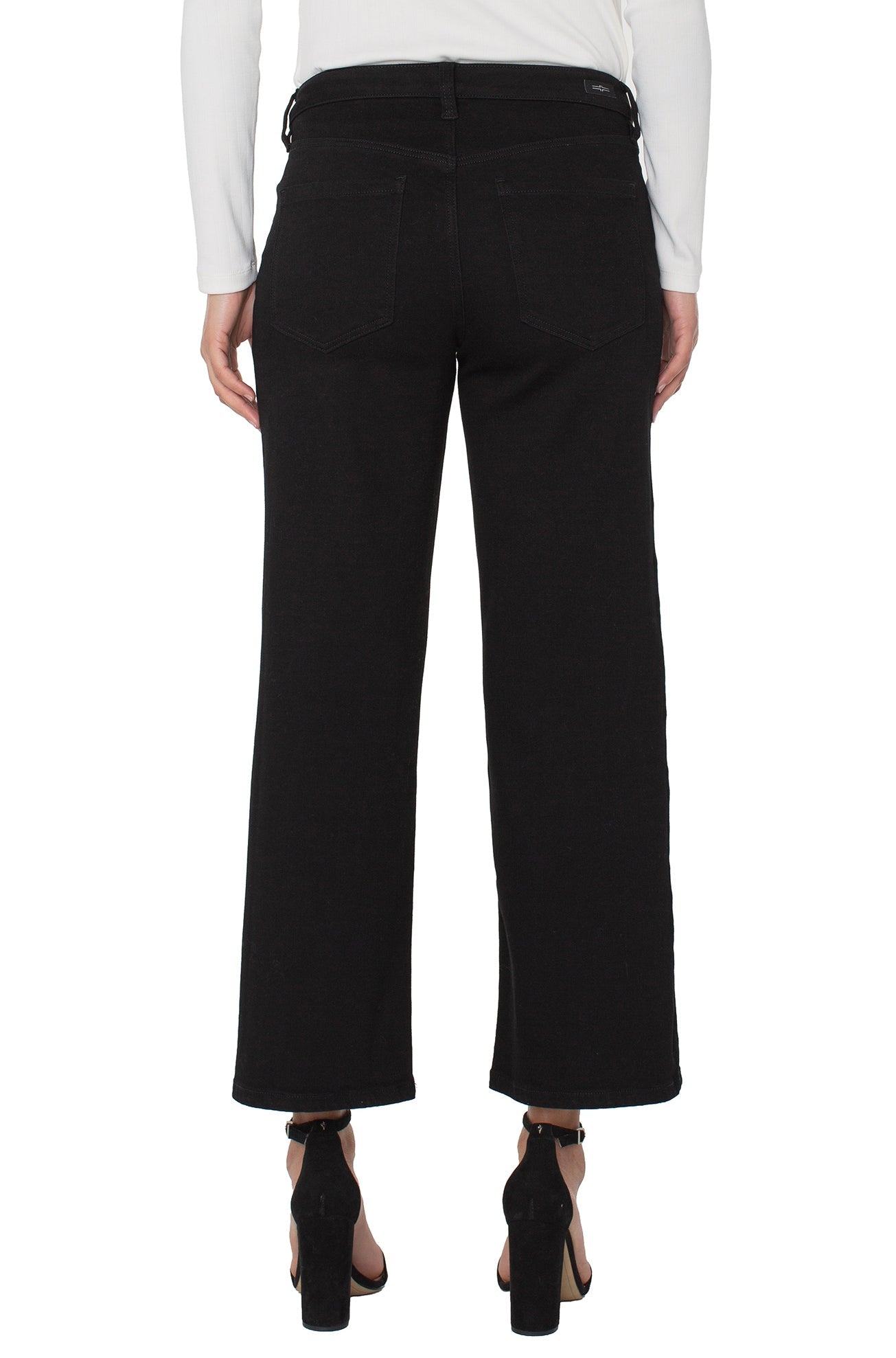 Pantalon pour femme par Liverpool | LM4383EX Rinçage noir | Boutique Vvög, vêtements mode pour homme et femme