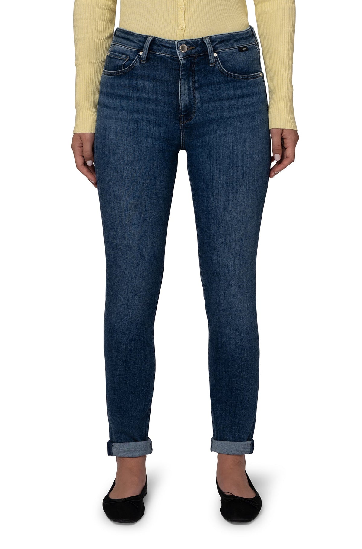 Jeans Kathleen pour femme par Mavi Jeans | M101114 A1382 Foncé Brossé Effet Plume | Boutique Vvög, vêtements mode pour homme et femme