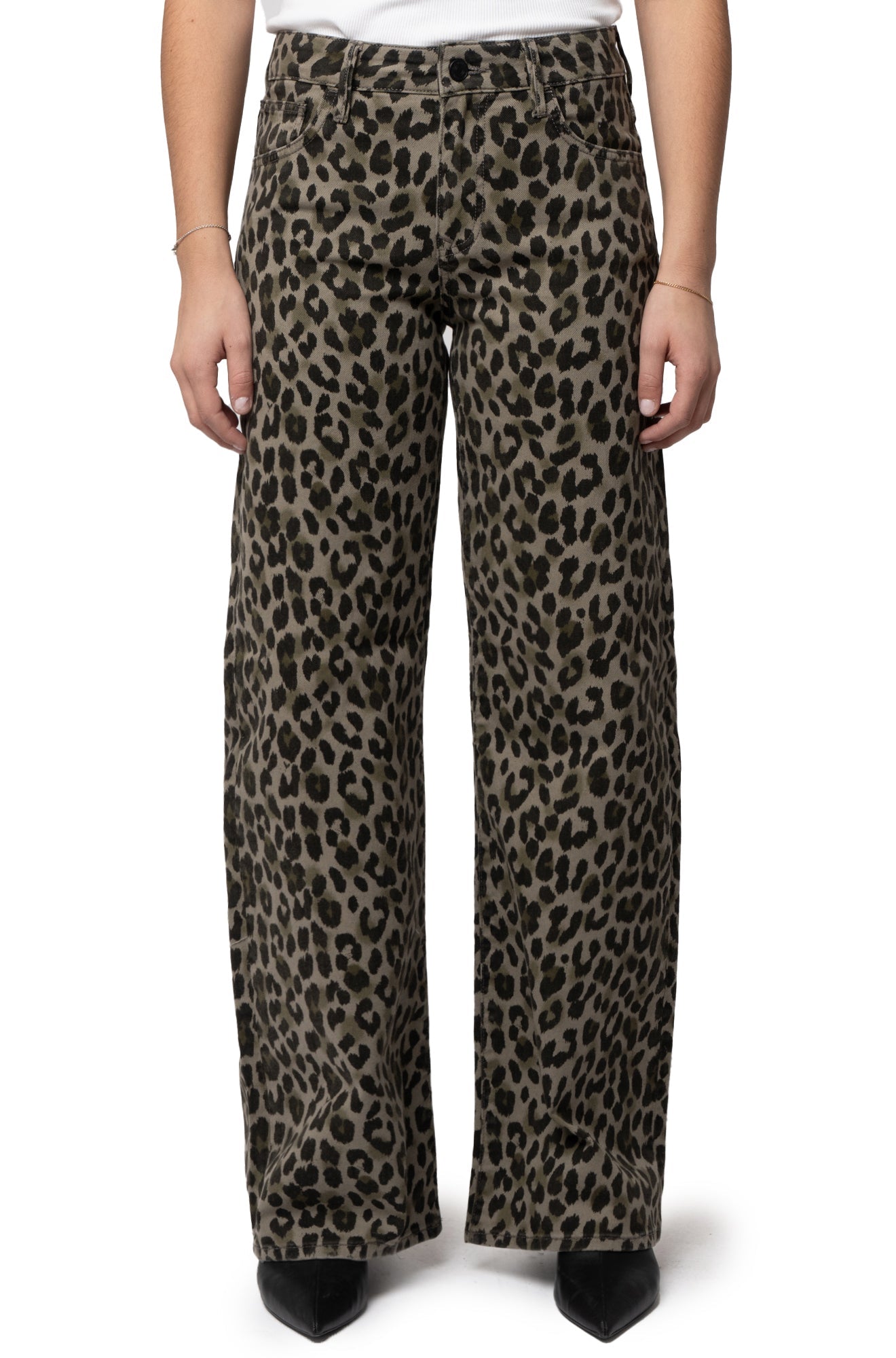 Jeans pour femme par Mavi Jeans | Sabrina Denim Vert Leo | Boutique Vvög, vêtements mode pour homme et femme