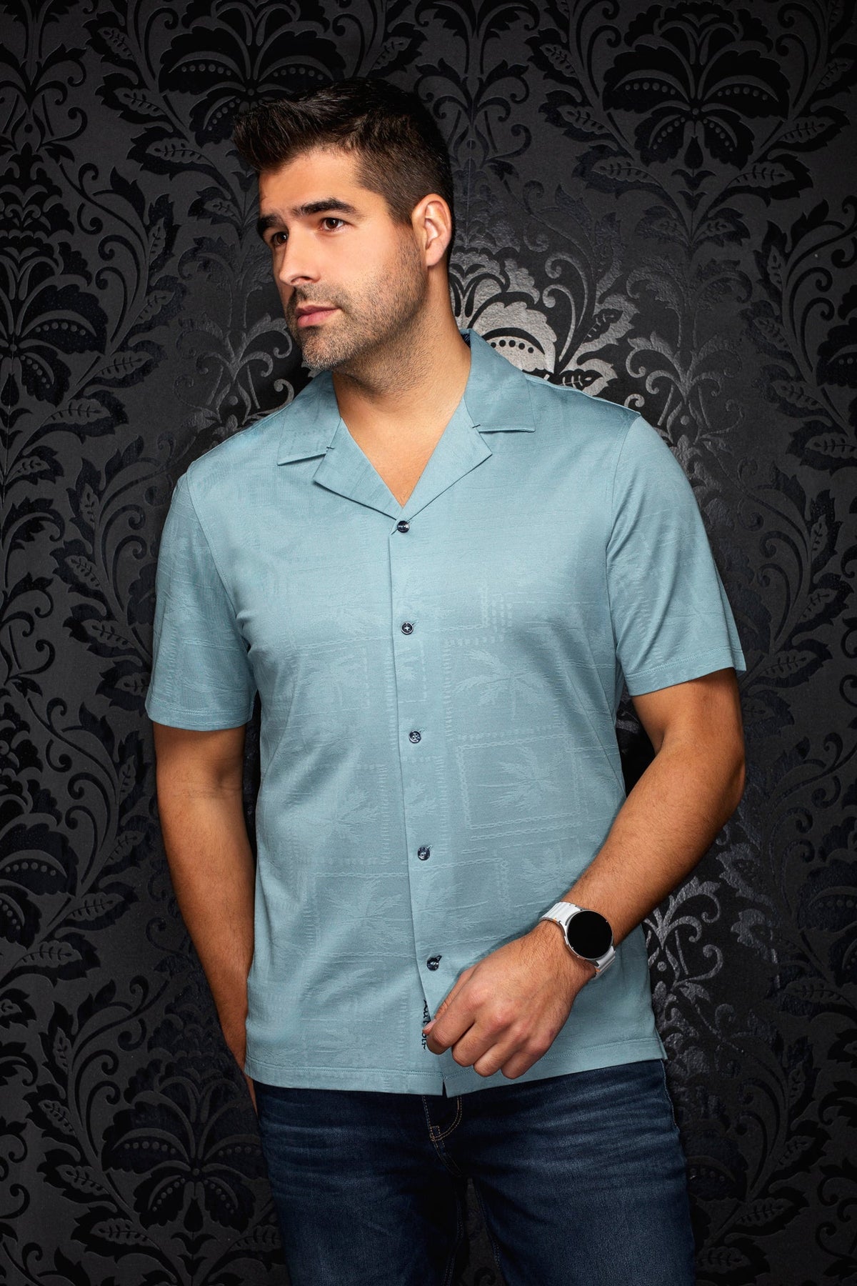 Chemise Performance à col ouvert pour homme par Au Noir | MAHO T Récif | Boutique Vvög, inventaire complet de la marque Au Noir