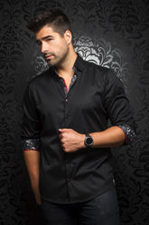 Long sleeve shirt made in Canada by Au Noir - MC QUEEN Black - Boutique Vvög, complete inventory of the Au Noir brand