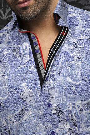 Long sleeve shirt for men by Au Noir | MIRABEAU Light Blue | Boutique Vvög, complete inventory of the Au Noir brand