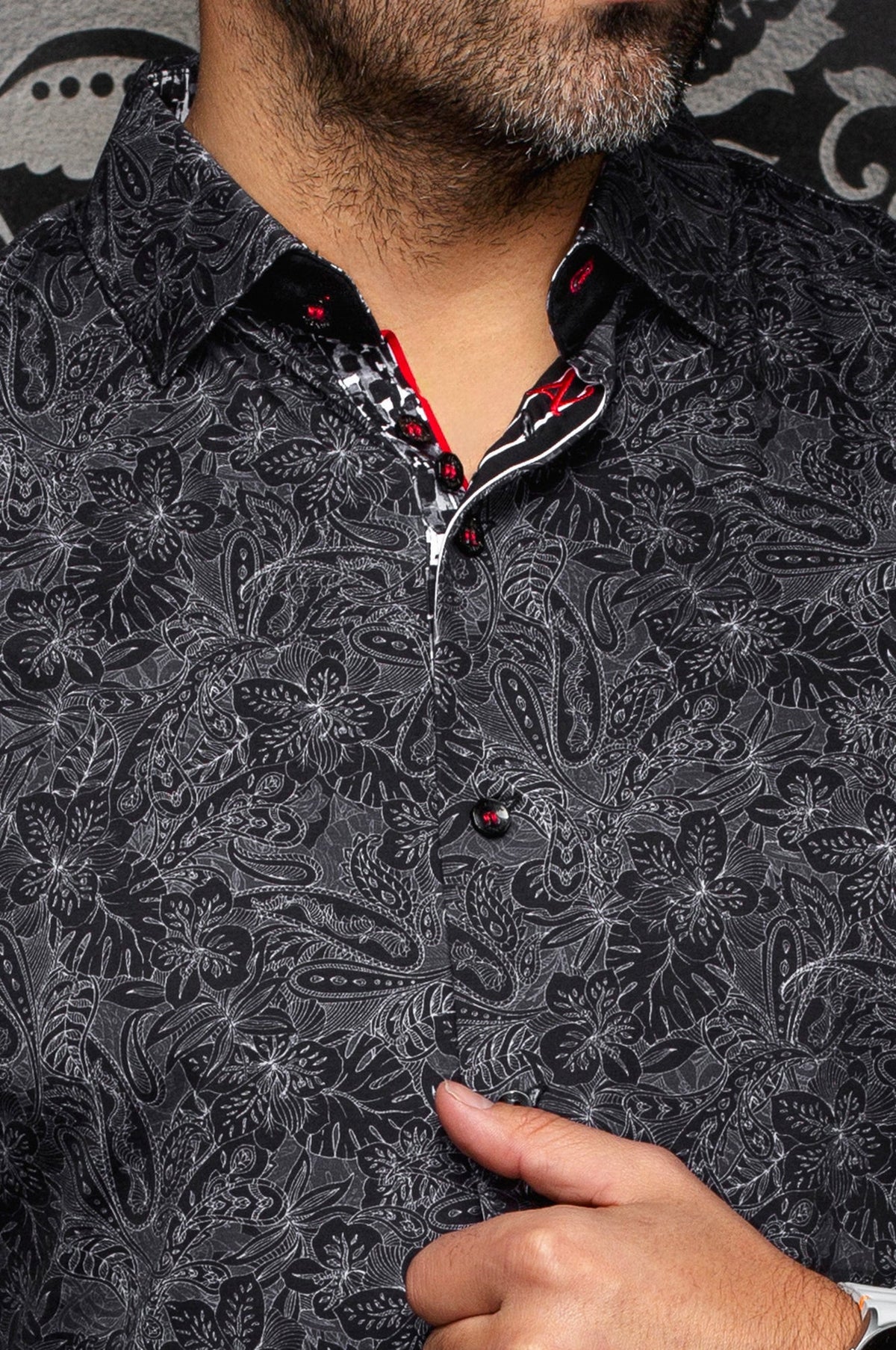 Chemise manches longues en Knit extensible pour homme par Au Noir | MIRA Noir | Boutique Vvög, inventaire complet de la marque Au Noir