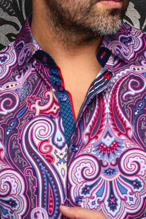 Chemise manches longues en Knit pour homme par Au Noir | MISTWOOD Violet | Boutique Vvög, inventaire complet de la marque Au Noir