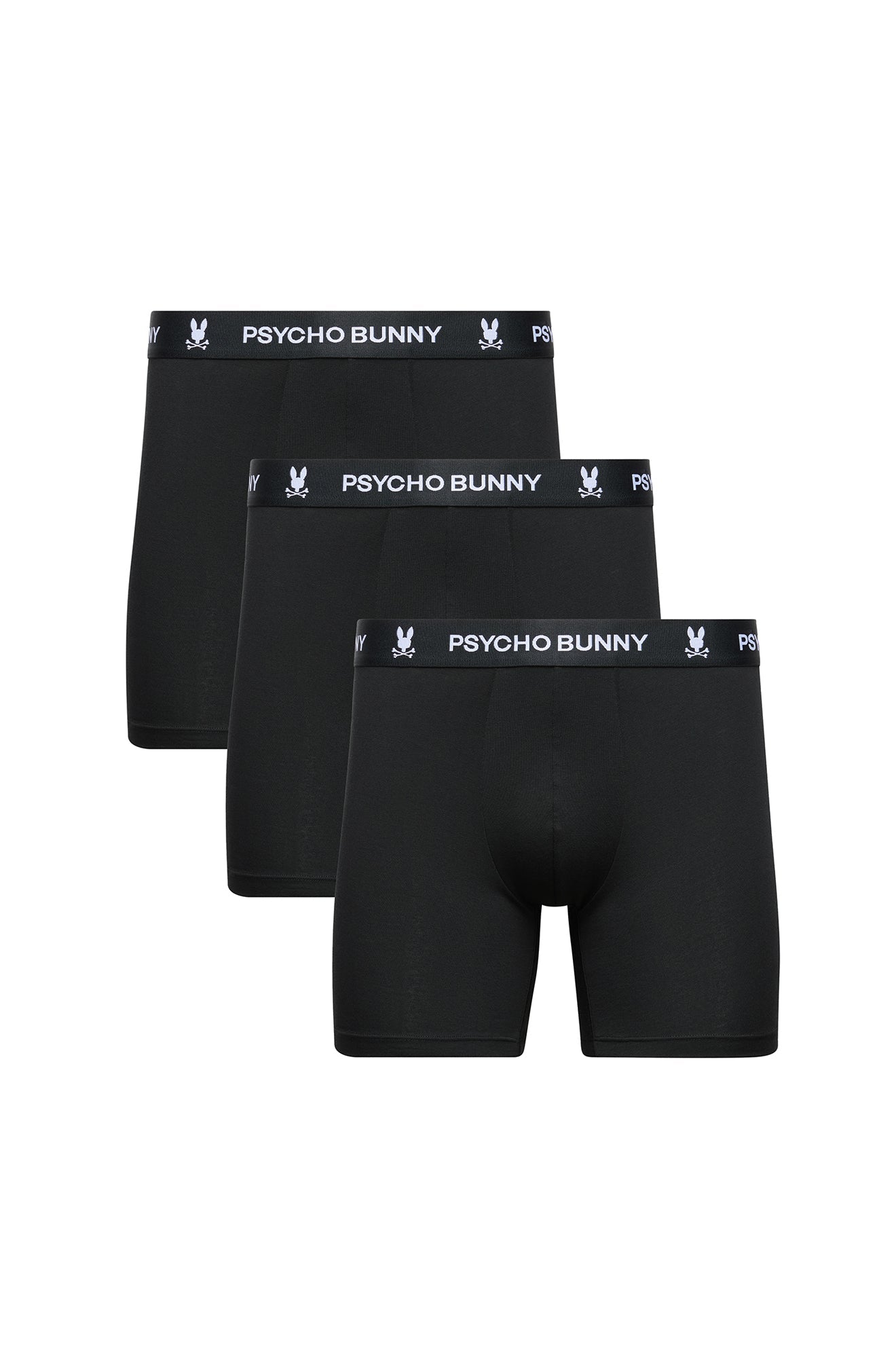 Paquet de 3 boxers pour homme par Psycho Bunny | MO1400006 Noir | Boutique Vvög, vêtements mode pour homme et femme