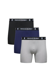 Paquet de 3 boxers pour homme par Psycho Bunny | MO1400006 Gris Ultime | Boutique Vvög, vêtements mode pour homme et femme