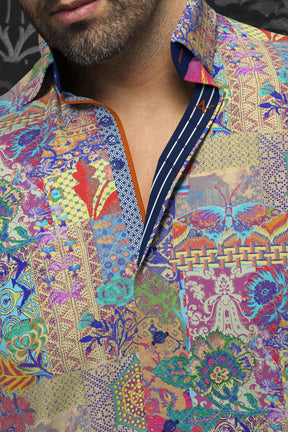 Long sleeve shirt for men by Au Noir | MOGADOR Multi | Boutique Vvög, complete inventory of the Au Noir brand