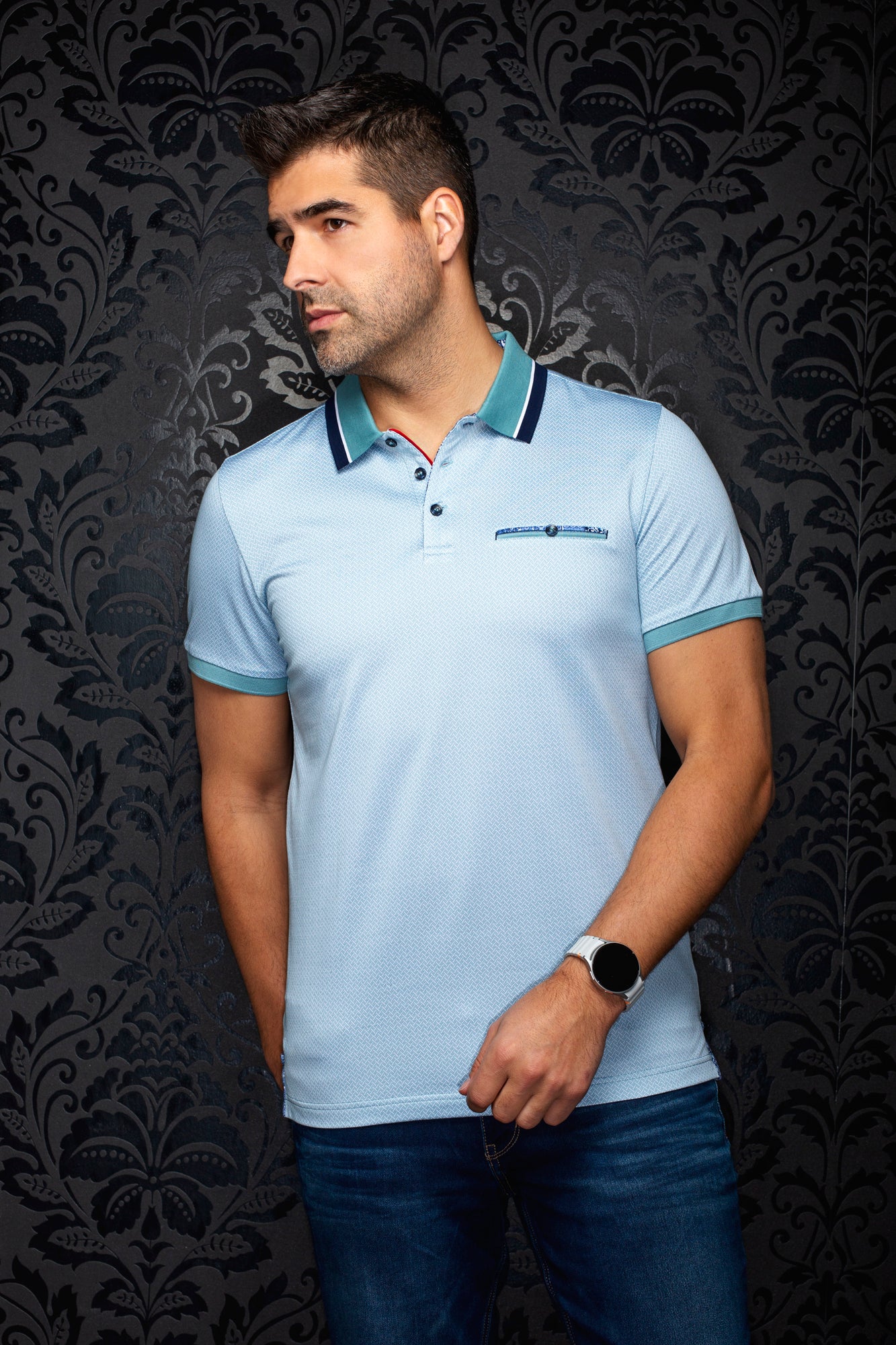 Polo pour homme par Au Noir | MOJAVE Récif | Boutique Vvög, inventaire complet de la marque Au Noir