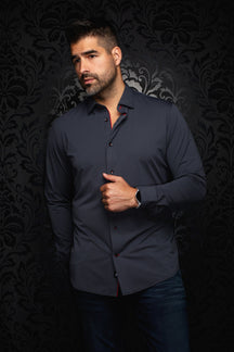 Chemise en nylon pour homme par Au Noir | MONTESSORI Noir | Boutique Vvög, vêtements mode pour homme et femme