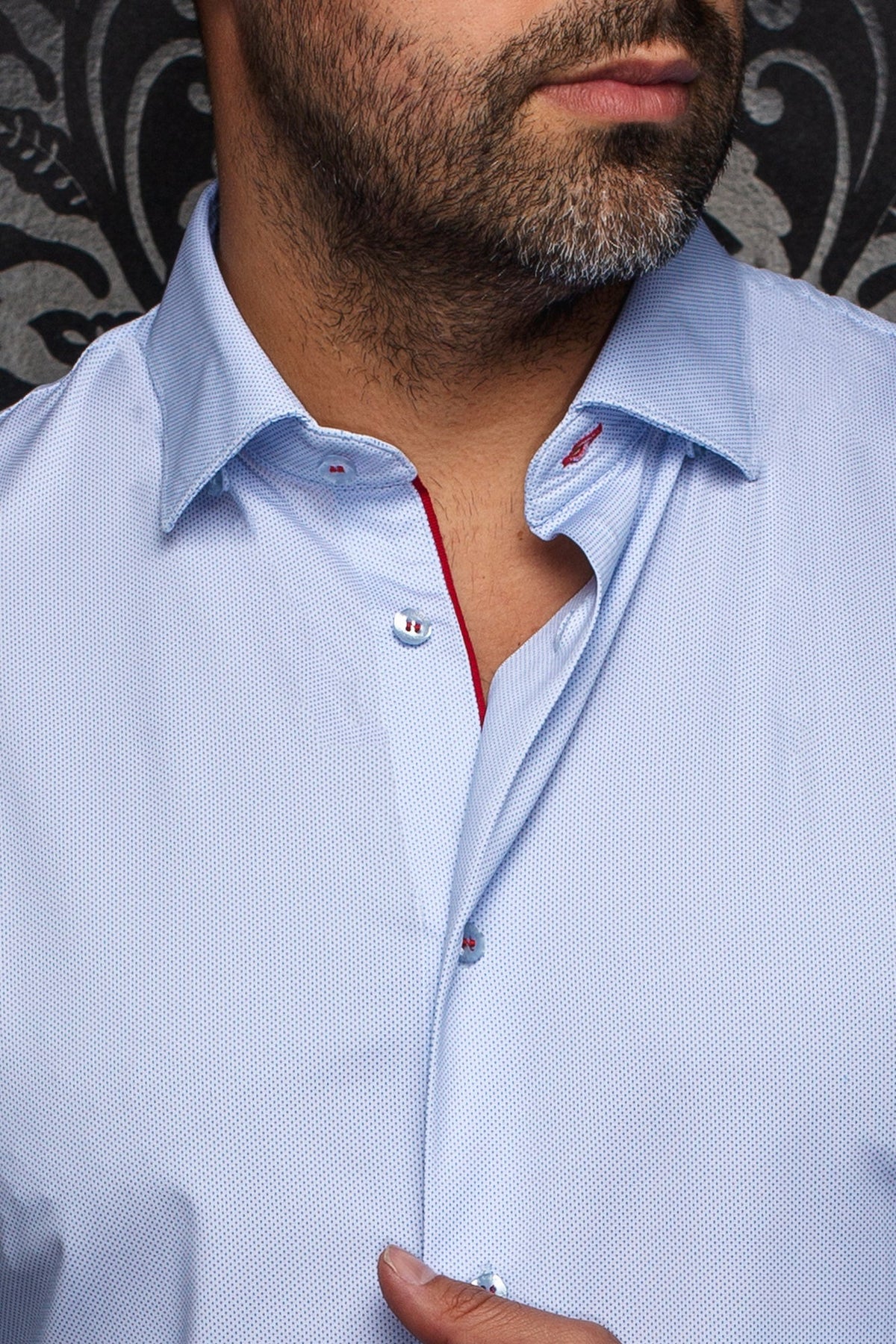 Chemise en nylon pour homme par Au Noir | MONTESSORI Bleu Clair | Boutique Vvög, vêtements mode pour homme et femme
