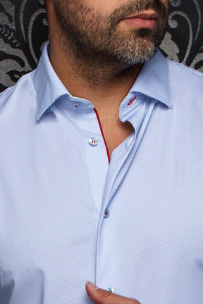 Chemise en nylon pour homme par Au Noir | MONTESSORI Bleu Clair | Boutique Vvög, vêtements mode pour homme et femme