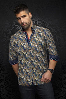 Chemise manches longues pour homme par Au Noir | MORRIS Tabac | Boutique Vvög, inventaire complet de la marque Au Noir