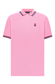 Polo pour homme par Psycho Bunny | MT0100127 Rose Bégonia | Boutique Vvög, vêtements mode pour homme et homme