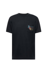 T-shirt à poche brodée pour homme par Psycho Bunny | MT0200020 Noir | Boutique Vvög, vêtements mode pour homme et femme