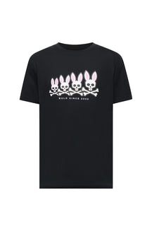 T-shirt à motif lapin dégradé pour homme par Psycho Bunny | MT0200029 Noir | Boutique Vvög, vêtements mode pour homme et femme