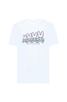 T-shirt à motif lapin dégradé pour homme par Psycho Bunny | MT0200029 Blanc | Boutique Vvög, vêtements mode pour homme et femme