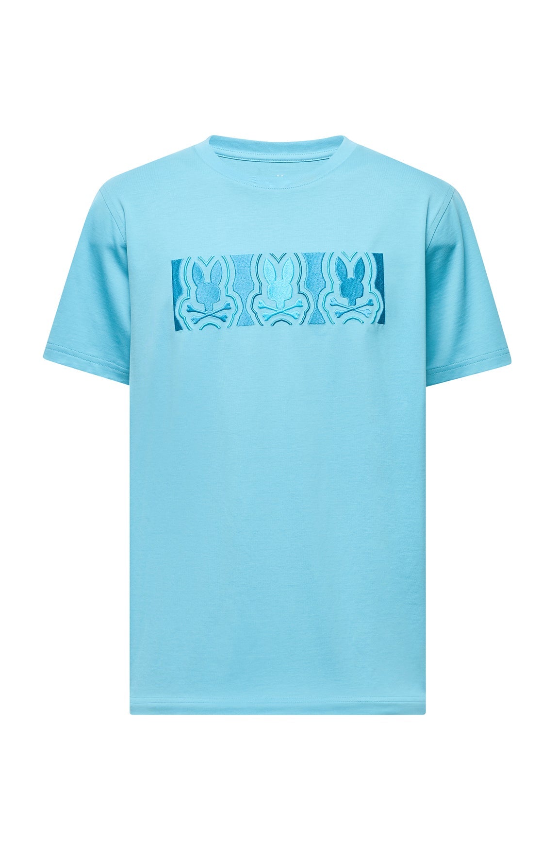 T-Shirt pour homme par Psycho Bunny | MT0200045 Bleu Laiteux | Boutique Vvög, vêtements mode pour homme et femme