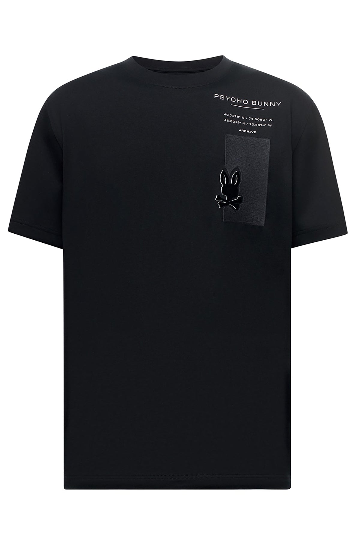 T-Shirt pour homme par Psycho Bunny | MT0200083 Noir | Boutique Vvög, vêtements mode pour homme et femme