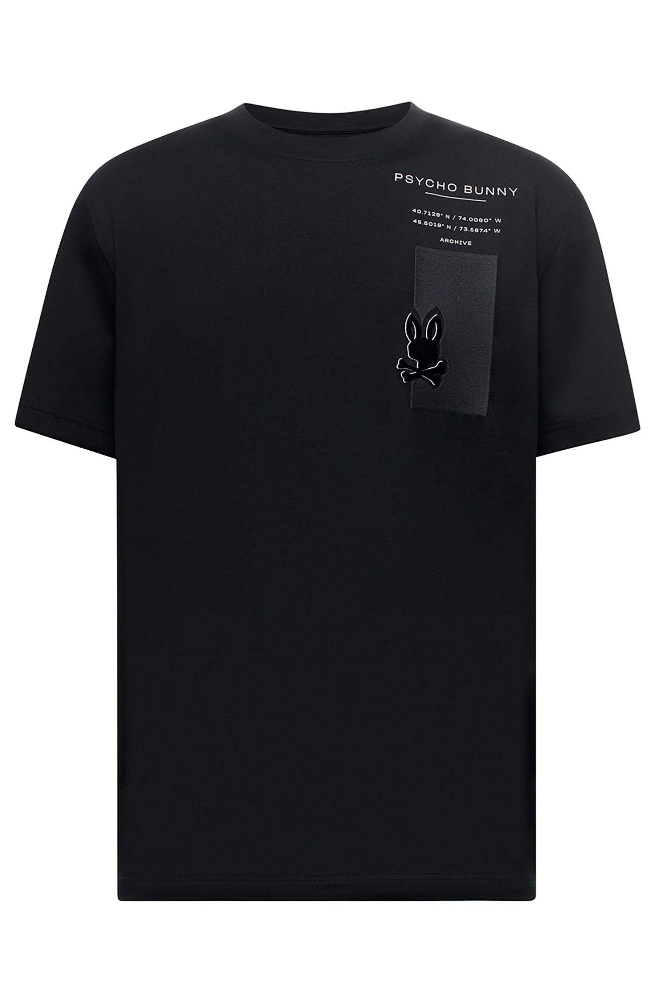T-Shirt pour homme par Psycho Bunny | MT0200083 Noir | Boutique Vvög, vêtements mode pour homme et femme