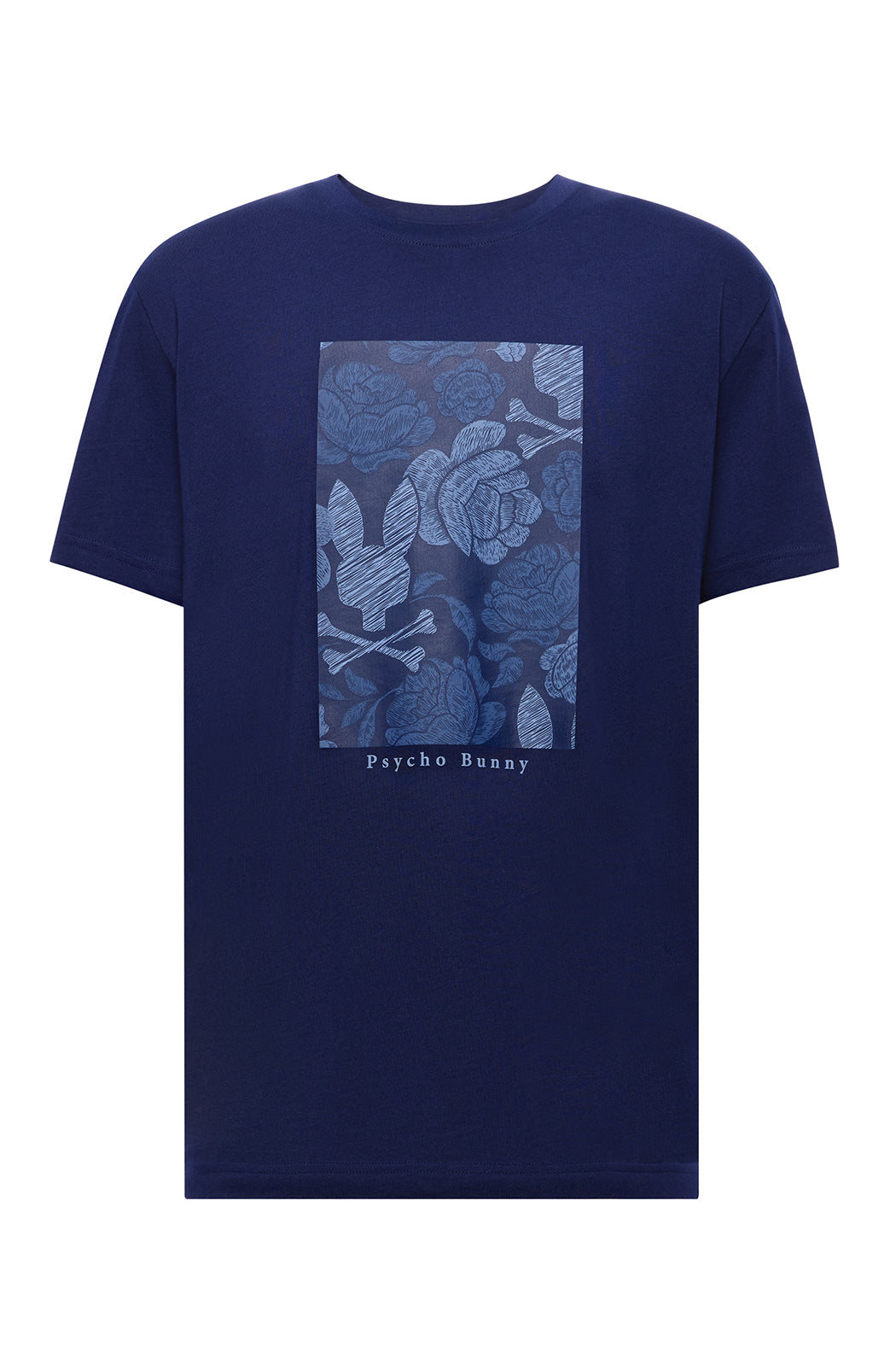 T-Shirt pour homme par Psycho Bunny | MT0200102 Bleu Soir | Boutique Vvög, vêtements mode pour homme et femme