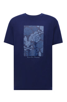 T-Shirt pour homme par Psycho Bunny | MT0200102 Bleu Soir | Boutique Vvög, vêtements mode pour homme et femme