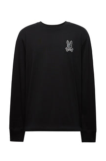 Chandail manches longues pour homme par Psycho Bunny | MT0200103 Noir | Boutique Vvög, vêtements mode pour homme et femme