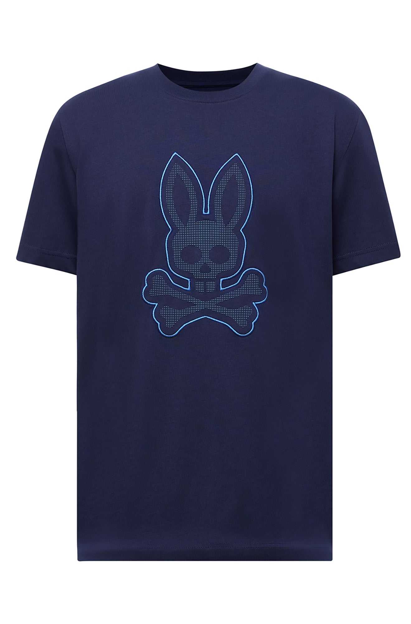 T-Shirt pour homme par Psycho Bunny | MT0200135 Bleu Soir | Boutique Vvög, vêtements mode pour homme et femme