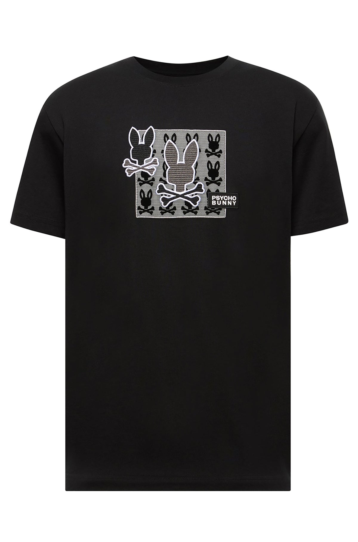 T-Shirt pour homme par Psycho Bunny | MT0200165 Noir | Boutique Vvög, vêtements mode pour homme et femme