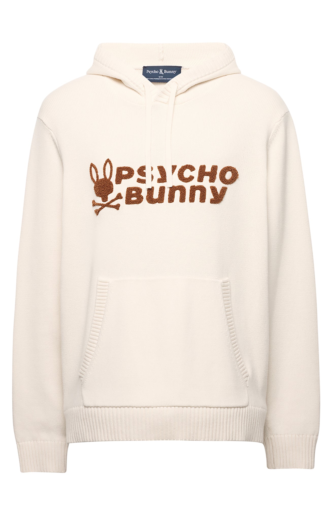 Coton ouaté pour homme par Psycho Bunny | MT0400014 Gris Bonnet Blanc | Boutique Vvög, vêtements mode pour homme et femme