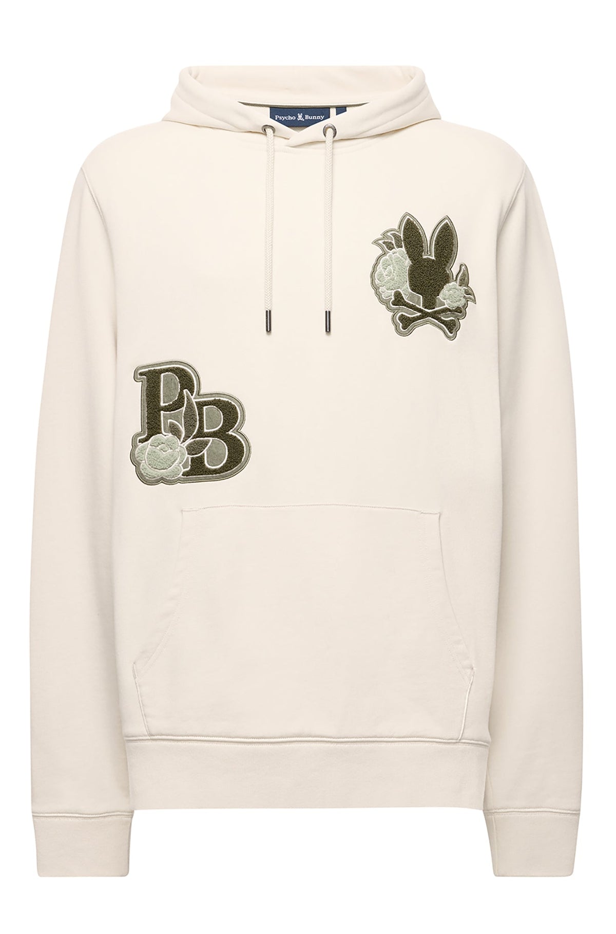 Coton ouaté pour homme par Psycho Bunny | MT0500043 Gris Bonnet Blanc | Boutique Vvög, vêtements mode pour homme et femme