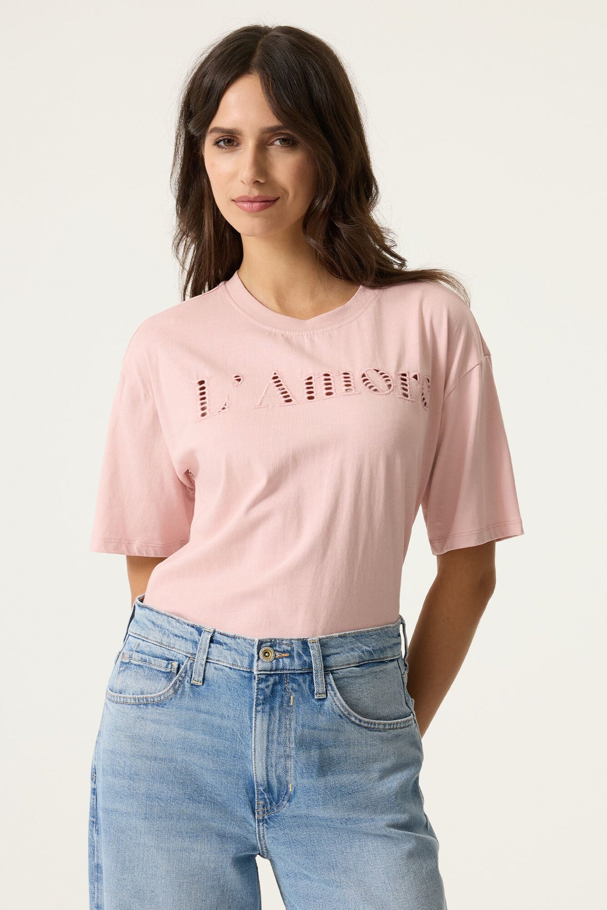 T-Shirt pour femme par Garcia | N260208 Rose Poudré | Boutique Vvög, vêtements mode pour homme et femme