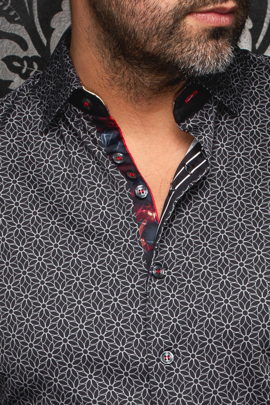 Chemise manches longues en Knit pour homme par Au Noir | NELUMBO Noir | Boutique Vvög, inventaire complet de la marque Au Noir
