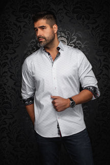 Chemise manches longues en Knit pour homme par Au Noir | NELUMBO Blanc | Boutique Vvög, inventaire complet de la marque Au Noir