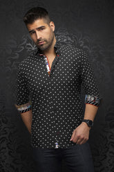 Chemise manches longues pour homme par Au Noir | NEUMANN Ardoise Noire | Boutique Vvög, inventaire complet de la marque Au Noir