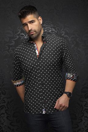 Long sleeve shirt for men by Au Noir | NEUMANN Black Slate | Boutique Vvög, complete inventory of the Au Noir brand