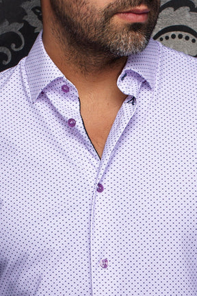 Chemise en nylon pour homme par Au Noir | NICOLAS GEO Lavande | Boutique Vvög, inventaire complet de la marque Au Noir