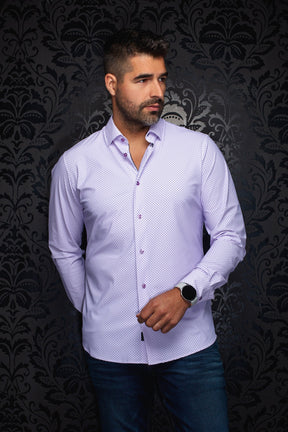 Chemise en nylon pour homme par Au Noir | NICOLAS GEO Lavande | Boutique Vvög, inventaire complet de la marque Au Noir