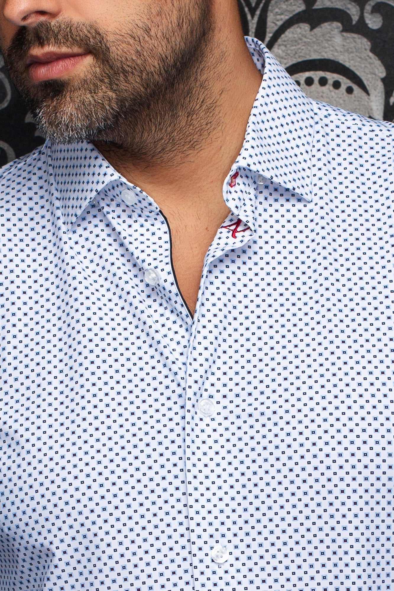 Chemise en nylon pour homme par Au Noir | NICOLAS CUBE Blanc | Boutique Vvög, inventaire complet de la marque Au Noir