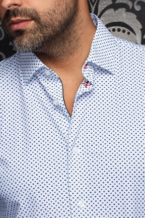 Chemise en nylon pour homme par Au Noir | NICOLAS CUBE Blanc | Boutique Vvög, inventaire complet de la marque Au Noir