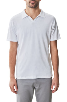 Polo à col ouvert pour homme par Robert Barakett | RB31074 Basil Road Blanc | Boutique Vvög, vêtements mode pour homme et femme