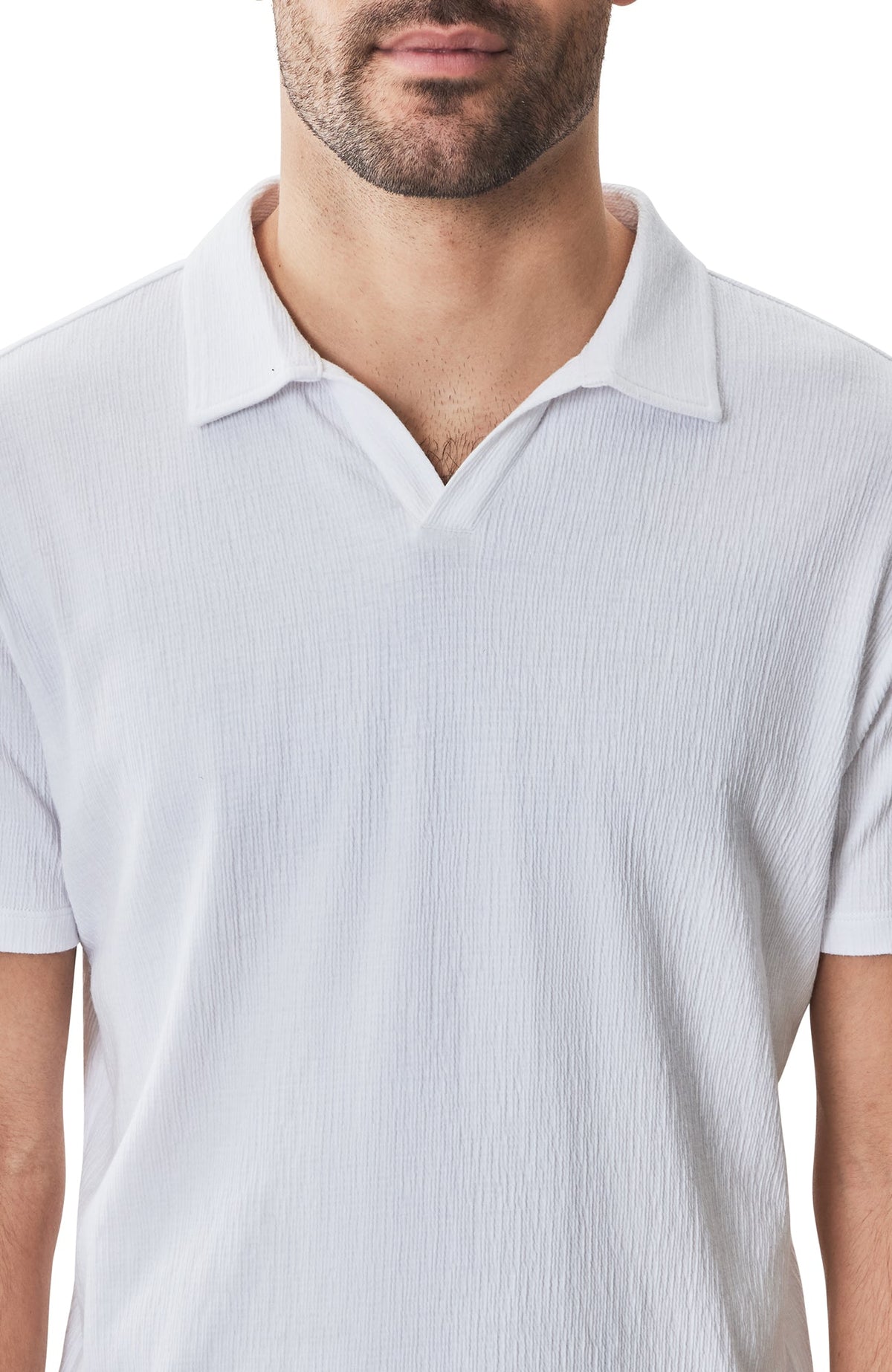 Polo à col ouvert pour homme par Robert Barakett | RB31074 Basil Road Blanc | Boutique Vvög, vêtements mode pour homme et femme