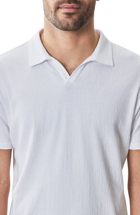 Polo à col ouvert pour homme par Robert Barakett | RB31074 Basil Road Blanc | Boutique Vvög, vêtements mode pour homme et femme